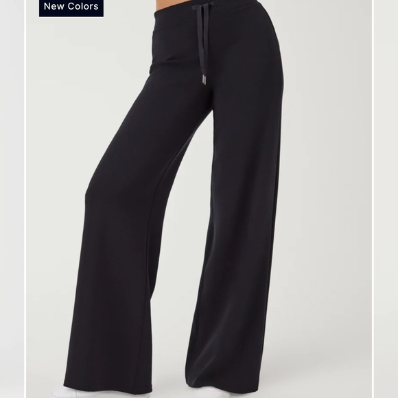 Spanx Air Essentials Black Wide-Leg Drawstring Pants 2X - Picture 3 of 4